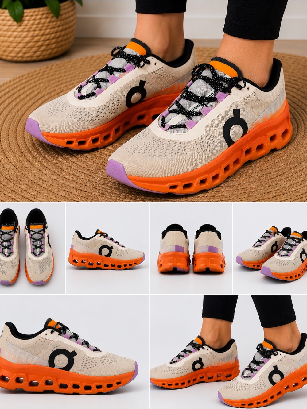 On Cloudmonster Women’s Running Shoes Undyed Creek Size 8.5